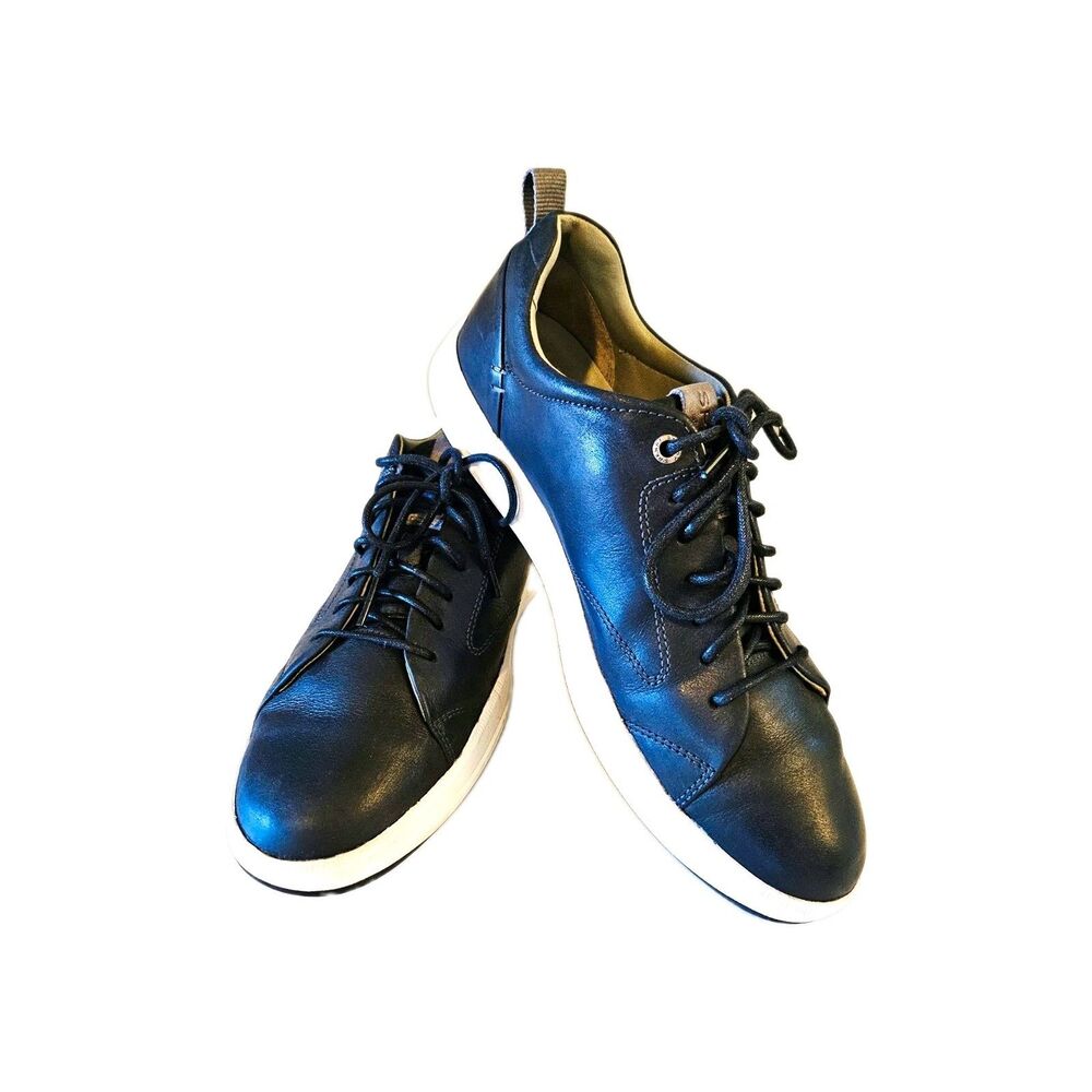 Sperry Gold Cup Men's US 8 Black Leather Lace Up Sneakers Round Toe